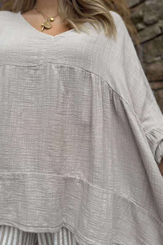 Made in Italy Santos Artist Smock Stone - 